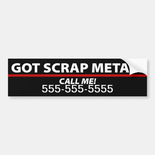 Scrap Metal Bumper Sticker _ Scrap Metal Removal
