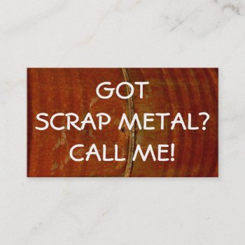Scrap Metal Collector Business Card by businessCardsRUs at Zazzle