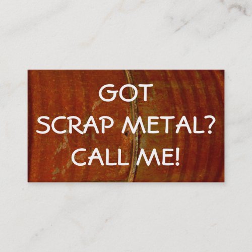 Scrap Metal Collector Business Card