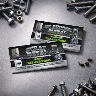 Scrap Metal Pickup English-Spanish Business Card