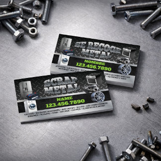 Scrap Metal Pickup English-Spanish Business Card