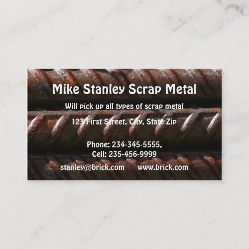 Scrap Metal Recycle collection  Custom Business Business Card