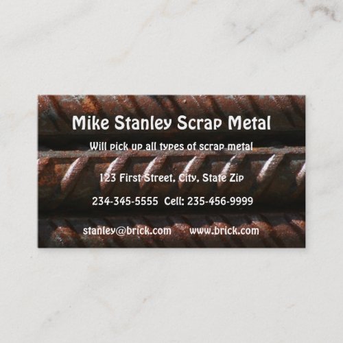 Scrap Metal Recycle collection  Custom  Business Card