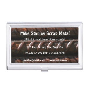 Scrap Metal Recycle collection Custom Business Card Case