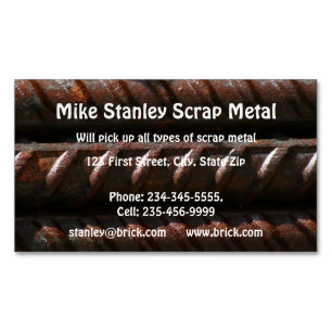 Scrap Metal Recycle collection  Custom  Business Card Magnet
