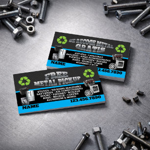 Scrap Metal Recycle English-Spanish Business Card
