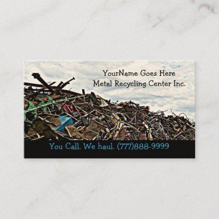 Scrap Metal Recycler Dump Or Depot Center Business Card