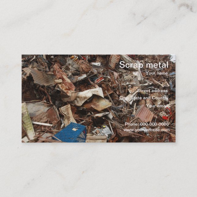 scrap metal recycling business card (Front)