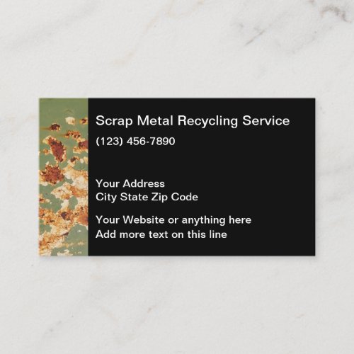 Scrap Metal Recycling Business Card Template