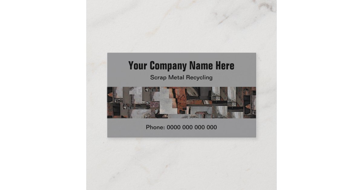 Scrap Metal Recycling Business Cards