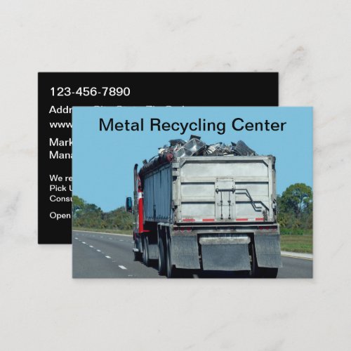 Scrap Metal Recycling Services Business Cards