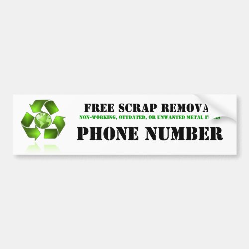 Scrap Metal Removal Bumper Sticker