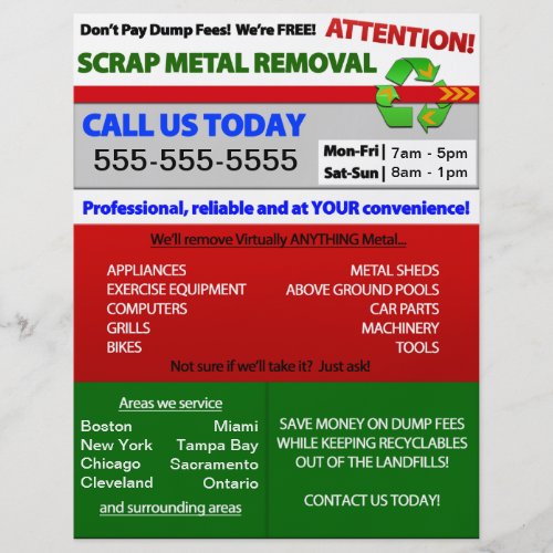 Scrap Metal Removal Flyer