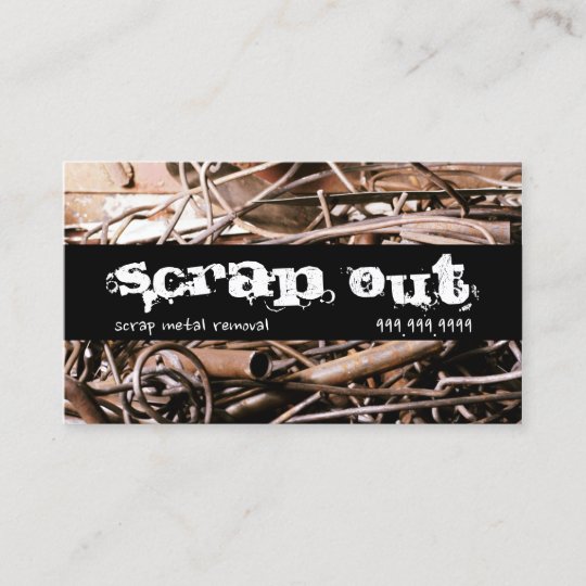 Scrap Metal Removal Recycling Junk Business Card Zazzle Com