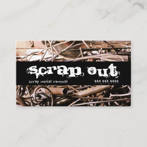 Scrap Metal Removal Recycling Junk Business Card