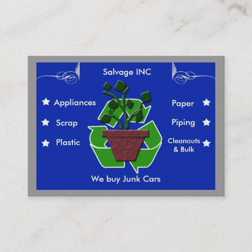 Customizable scrap recyclers business card templates
