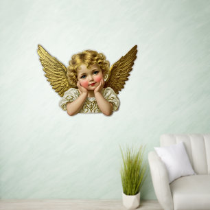 Scrap sticker - Vintage Angel hands on head 1
