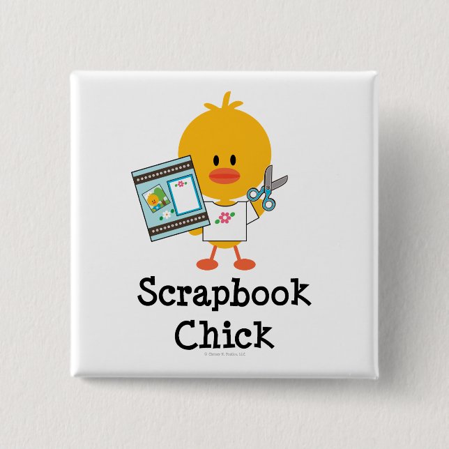 Scrapbook Chick Button (Front)