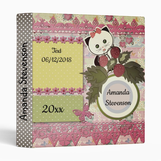 Scrapbook, children's album 3 ring binder (Front/Spine)