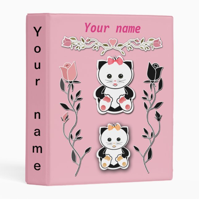 Scrapbook, children's album mini binder (Front/Spine)