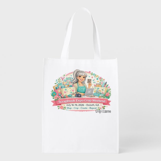 Scrapbook Expo Basic Reusable Tote Bag 2026 (Back)