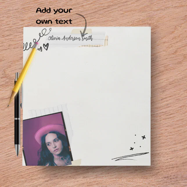 Scrapbook Notepad | Custom Photo & Name Gift | Zazzle