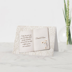 Scrapbook On Damask For a 65th Anniversary Card