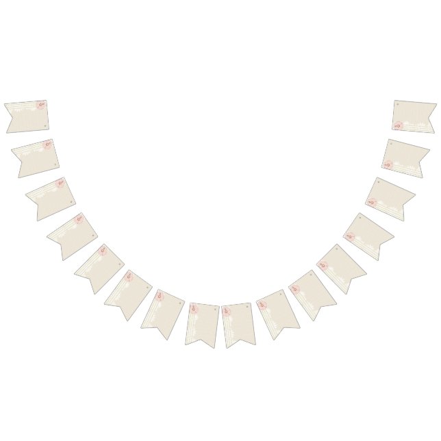 Scrapbook  Paper Beige Bunting Flags (All)