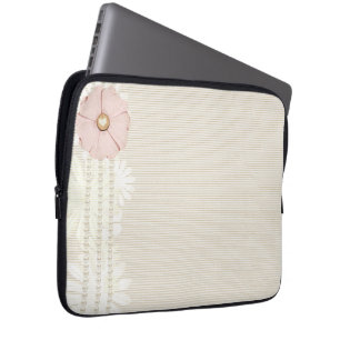 Scrapbook Paper Beige Laptop Sleeve