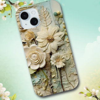 Scrapbook Paper Collage Floral 3D  iPhone 15 Case
