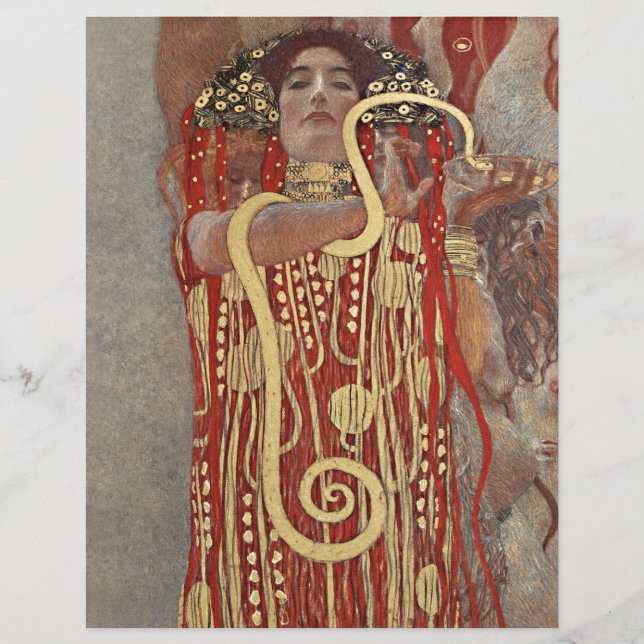 SCRAPBOOK PAPER : GUSTAV KLIMT  : HYGIEIA : 1907 (Front)
