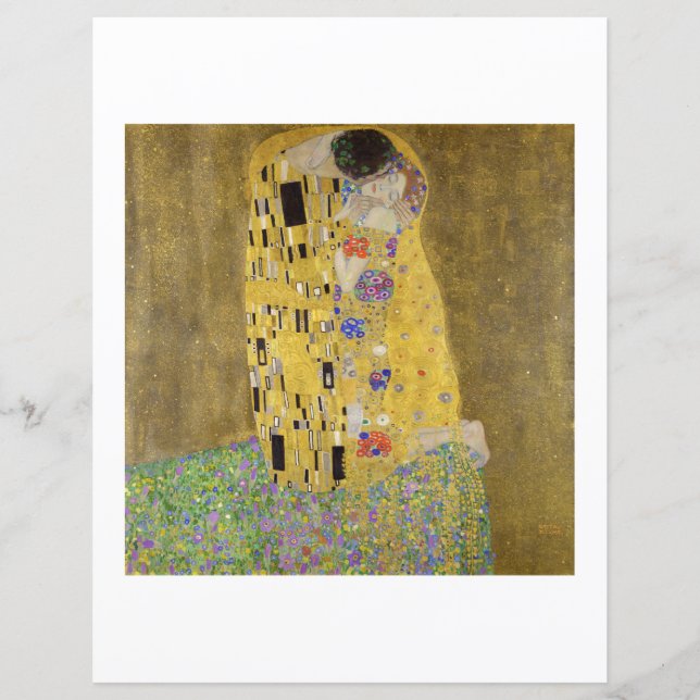 SCRAPBOOK PAPER : GUSTAV KLIMT  :THE KISS (Front)