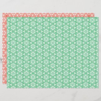 Scrapbook Paper - Hexagon and Bars in 2 Colors
