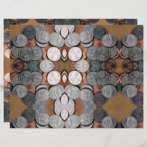 Scrapbook Paper _ Kaleidoscope of Coins