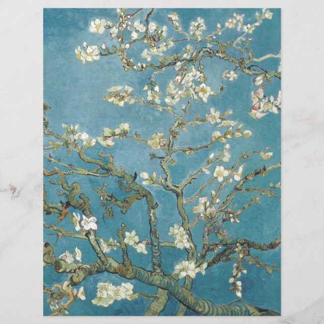 SCRAPBOOK PAPER :VAN GOGH : ALMOND BLOSSOM (Front)