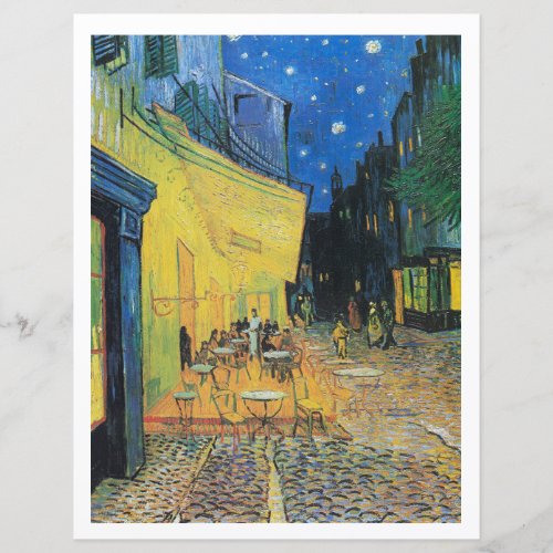 SCRAPBOOK PAPER VAN GOGH  CAF TERRACE AT NIGHT