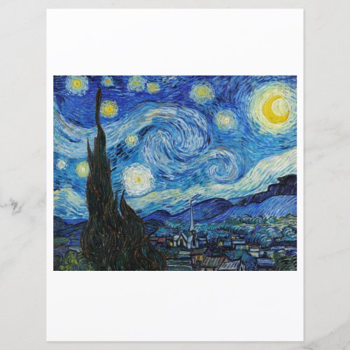 SCRAPBOOK PAPER  VAN GOGH  THE STARRY NIGHT