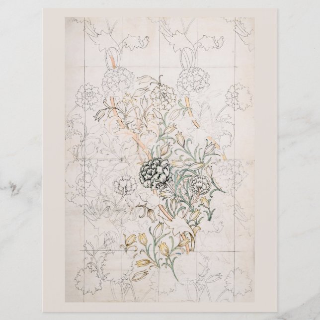 SCRAPBOOK PAPER : WILLIAM MORRIS : WILD TULIP (Front)