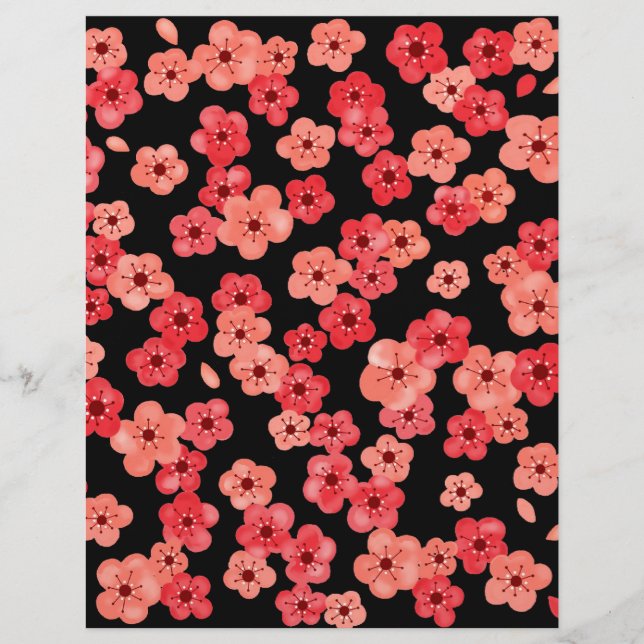 Scrapbook Paper with Cherry Blossoms (Front)