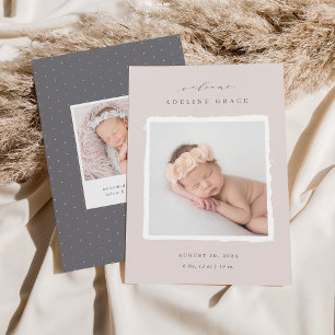 Scrapbook Photo Birth Announcement