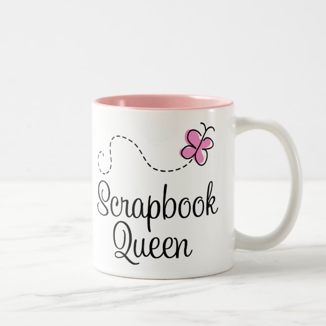 Scrapbook Queen Gift Two-Tone Coffee Mug (Right)