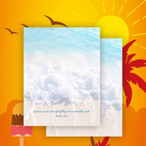 Scrapbook Sea Foam Blue Ocean Custom Paper