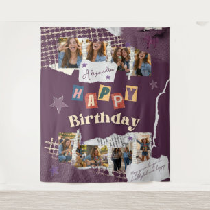 Scrapbook Style Party Photo  Birthday Backdrop