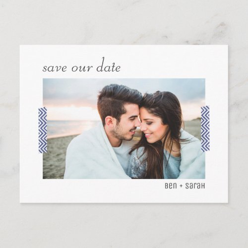 Scrapbook Tape Photo Save the Date Postcard