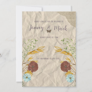Scrapbook wedding invitation
