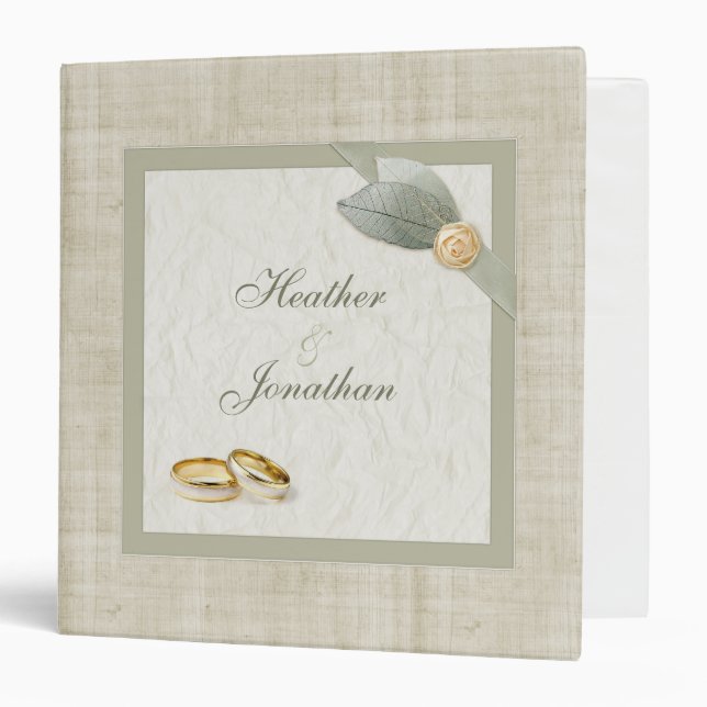 Scrapbook Wedding Planner binder (Front/Inside)