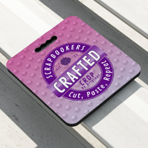 Scrapbooker Crafted “Cut, Paste, Repeat” Seat Cushion