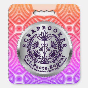 Scrapbooker “Cut, Paste, Repeat” Seat Cushion