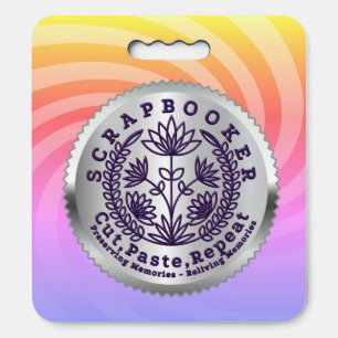 Scrapbooker “Cut, Paste, Repeat” Seat Cushion