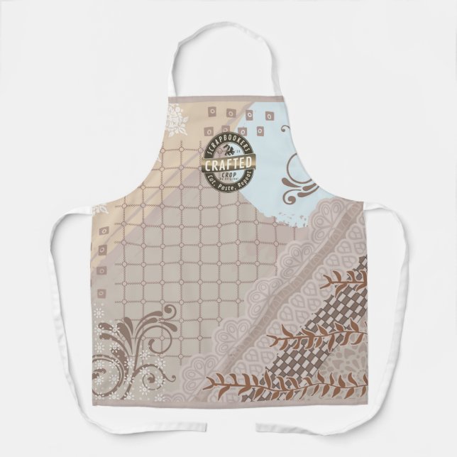 Scrapbookers  Cut Paste Repeat Apron (Front)
